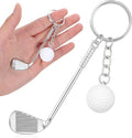 Golf Club Keychain, Golf Gifts Keychain for Men Women Golfers Mini Alloy Golf Keychain Golf Racket Ball Pendant Keychain, Golf Ball with Keychain Bag Pendant Decorations Sports Golf Lovers Gifts
