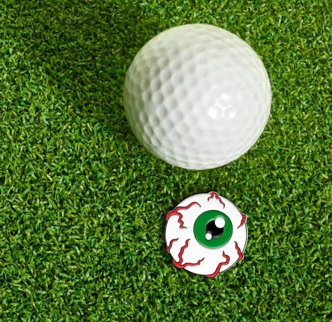 Pinsanity Creepy Eyeball Golf Ball Marker with Hat Clip