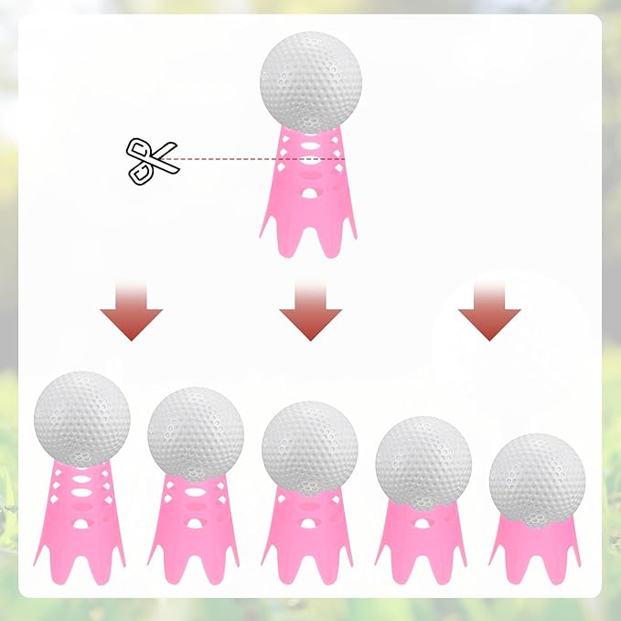 Golf Simulator Tees - Plastic Golf Tees Use for Home & Outdoor & Indoor Driving Range & Winter Turf - Pack of Mat Tees