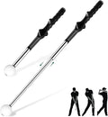 Telescopic Club, Retractable Golf Swing Training Aid with Golf Grip Trainer,Practice Golf Stick & Golf Swing Trainer for Warm-up/Indoor Practice/Strength & Tempo Training