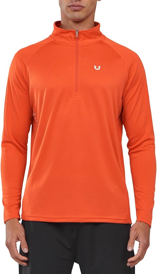 NORTHYARD Quarter Zip Pullover Men Running Shirt Long Sleeve Moisture Wicking Quick Dry Athletic Workout Shirts