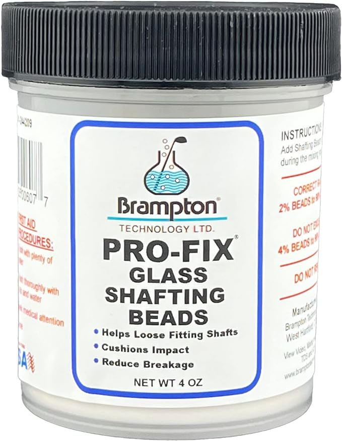 Brampton PRO-FIX Glass Shafting Beads - Golf Club Shaft Installation Stabilizer - Increase Bond Strength