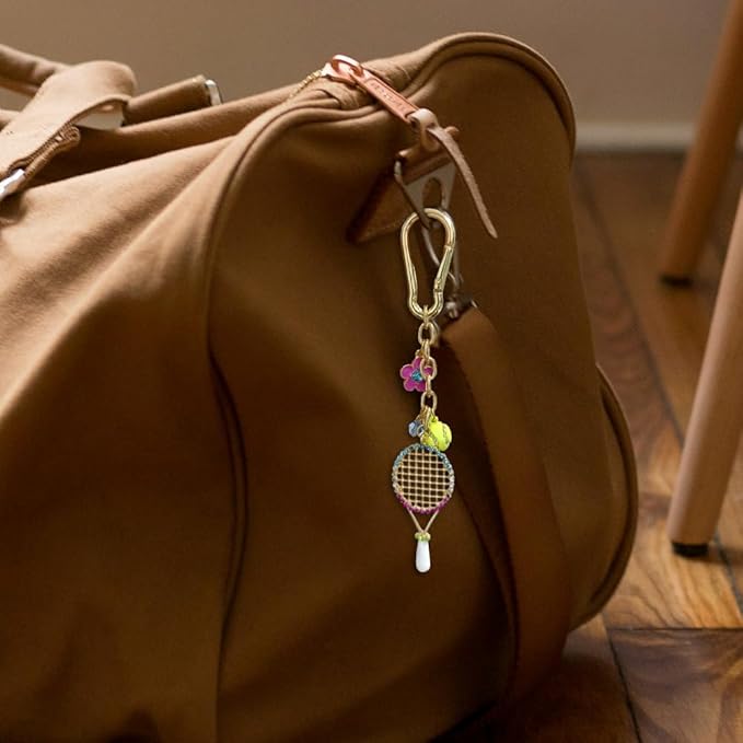 Madison Tyler Western Cowboy Boots Cherry Bow Bubble Tea Strawberry Cute Keychain | Bag Charms for Handbags Purse Charms