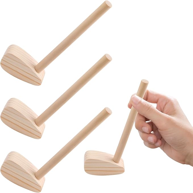 3 Pcs Mini Golf Club for Decorations, 6 Inch Unfinished Wooden Golf Putter for DIY Craft Projects, Party Favors (6 inch, 3 Pcs)