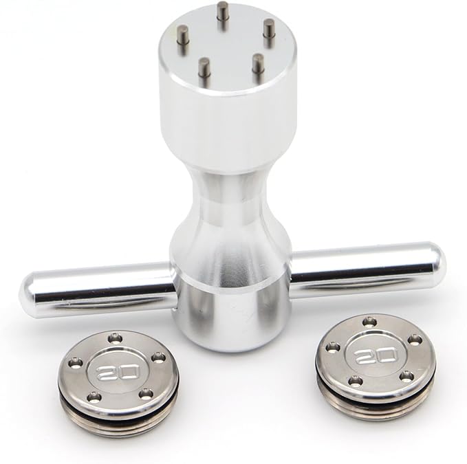 MOTONG 2 x 20g Custom Weights + Wrench for Titleist Scotty Cameron Newport, Button Back, My Girl, Select GoLo, Select Mid & Long, California, Kombi & Futura X (Silver)