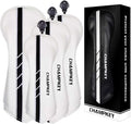 CHAMPKEY Premium Golf Head Covers for Woods and Driver - Advanced Polyurethane Synthetic Leather Golf Club Covers - Choose Between Single Cover and Full Set Covers