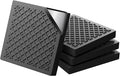Exercise Equipment Mat 5.11x5.11x0.55in 4pcs, Heavy Duty Thick Steel Embedded Rubber Mat, Anti Slip/Noise Reduction/Vibration Resistance, Treadmills Equipment Pads, Used for Carpets, Wooden Floors
