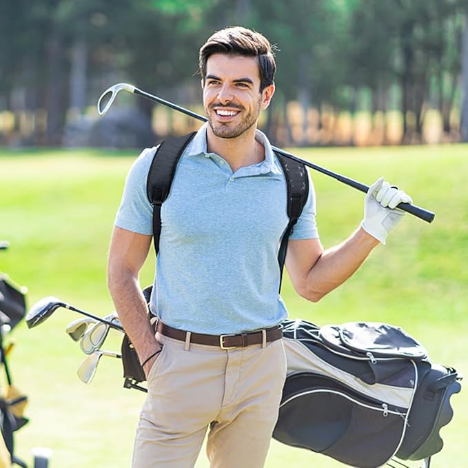 Golf Bag Straps Replacement Golf Adjustable Waterproof Star Golf Bag Backpack Straps Double Shoulder Golf Bag Carry Strap for Taylormade Callaway and More