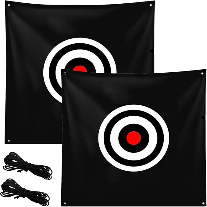 Golf Target Cloth 5' x 5' Golf Hitting Cloth Training Aids Practice Backstop Target for Driving Range Indoor Outdoor