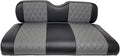 Huskey Parts Company 2PCS Charcoal Gray Golf Cart Front Seat Cover Diamond Stitching for EZGO RXV 2008-UP, Marine Grade Vinyl, Custom Fit, Staple On