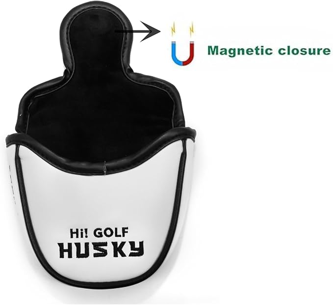 Lovely Golf Mallet Putter Cover Head Cover Headcover, Magnetic Putter Cover Mallet for Men, PU Leather Golf Club Cover Protection, Golf Mallet Putter Headcover for Golf Clubs
