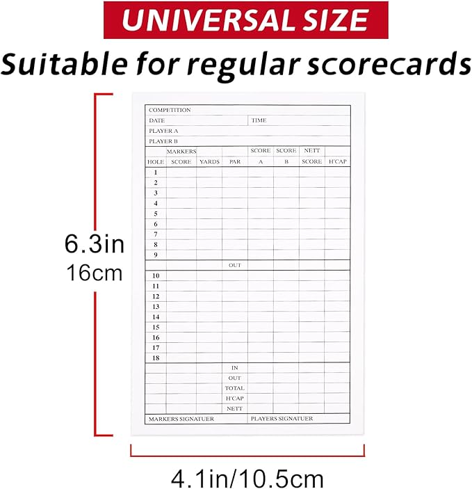 Golf Scorecard Holder & Yardage Book Cover, Golf Accessories Black Premium Leather Yardage Book Holders Cover