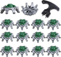 Golf Spikes Replacement 50Pcs Cleats with Wrench, Compatible with Foot Joy & Most Golf Shoes