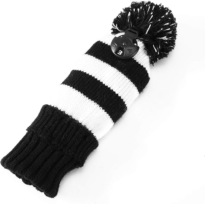 Golf Head Covers for Driver Woods Fairway Hybrids, Long Neck Golf Club Headcovers Set with Number Tags 1 3 5（3pcs）