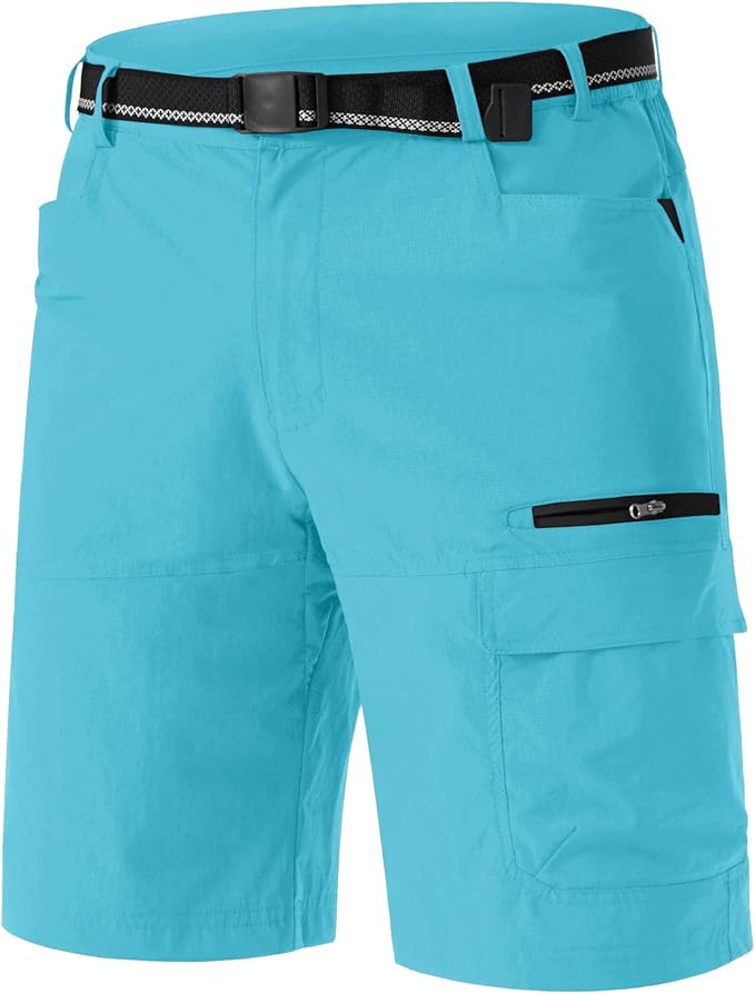 TACVASEN Men's Summer Outdoor Shorts Quick Dry Cargo Casual Work Hiking Shorts (NO Belt)