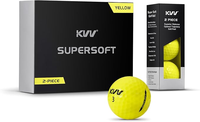 KVV 2-Piece Golf Balls, High Performance Golf Ball for Distance Super Soft, One Dozen