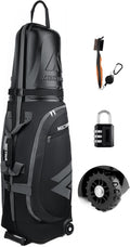 Golf Travel Bags for Airlines with Wheels & ABS Hard Case Top, Protect Your Clubs, Waterproof 1680D Oxford Fabric and Oversize Tank Wheels, Lightweight and Easy to Maneuver