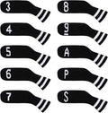 Scott Edward 10 Pcs Golf Club Head Covers for Irons Cuteness Basically Socks Shape Washable Durable Golf Club Head Protector Double Sided Knit Suitable for Most Brands