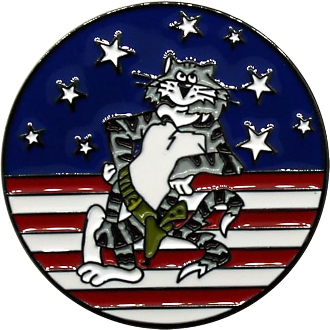 USA Flag Golf Ball Marker with USA Flag Hat Clip