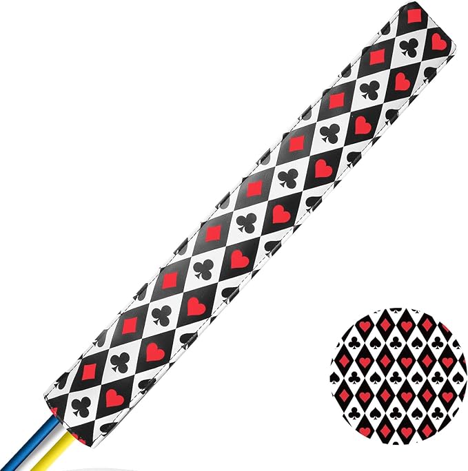 FINGER TEN Golf Alignment Stick Cover Headcover Rods Holder Case Leather 14''× 2'' in USA Black White Green Hold at Least 2 Sticks