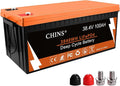 CHINS 36V 100AH Bluetooth LiFePO4 Lithium Battery, 36V Lithium Golf Cart Battery,Built in 200A BMS Peak Current 500A