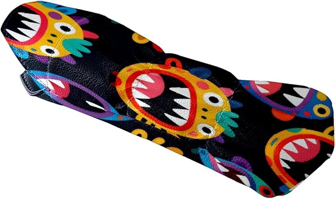 3 Pack PU Leather Golf Club Head Covers - Driver, Fairway Wood & Hybrid, Funny Golf Accessories, Ideal Golf Gift Colorful Line Seashell