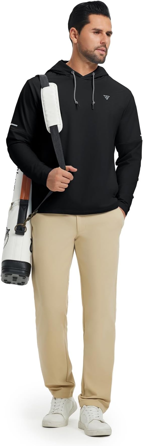 Hoodies for Men Golf Fleece Hooded Sweatshirts Dry Fit Athletic Lightweight Casual Midlayer Mens Hoodies Pullover