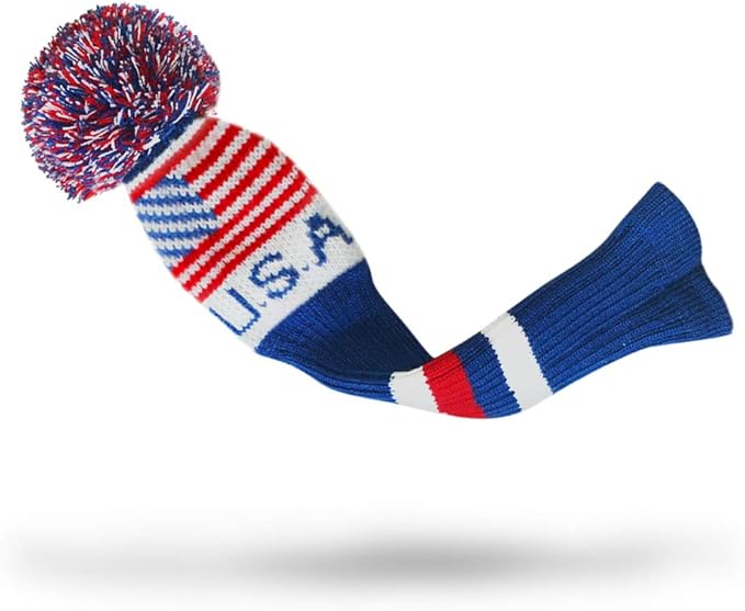 Scott Edward Knit Wood Golf Club Head Covers 4 Pieces Knitted Item Fit Over Well Driver Wood(460cc) Fairway Wood and Hybrid(UT)