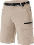 TACVASEN Men's Summer Outdoor Shorts Quick Dry Cargo Casual Work Hiking Shorts (NO Belt)