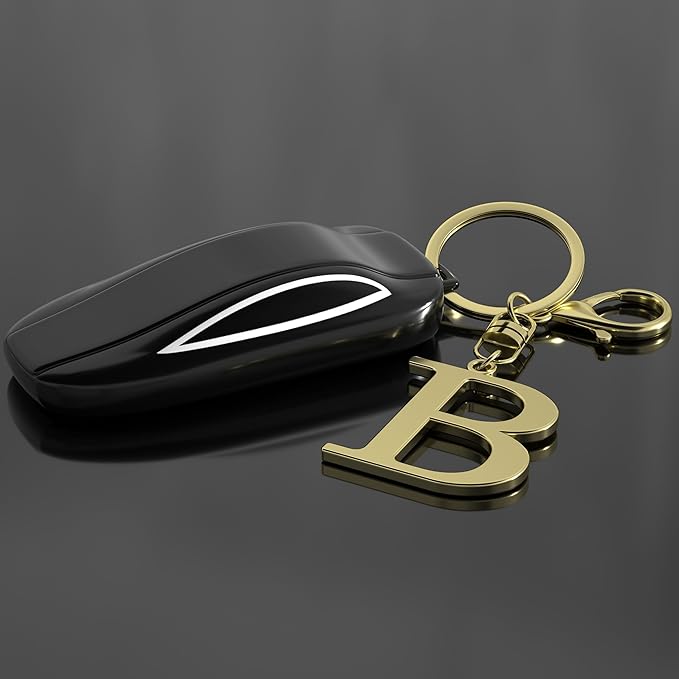 Stainless Steel Gold Letter A-Z Keychain for Women Men, Initial Letter Pendant with Key Ring, Charms for Key Backpack Bag