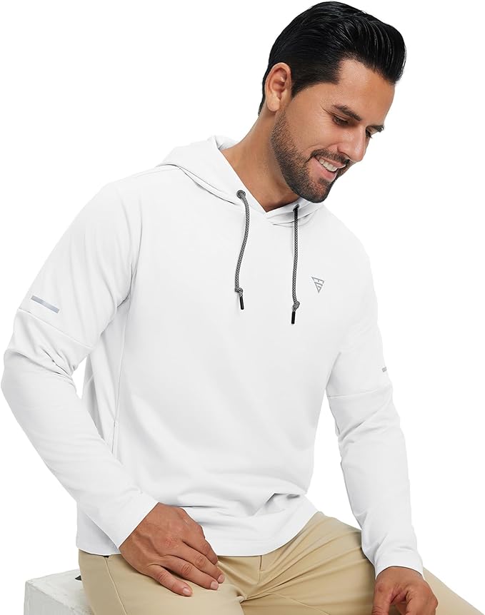 Hoodies for Men Golf Fleece Hooded Sweatshirts Dry Fit Athletic Lightweight Casual Midlayer Mens Hoodies Pullover