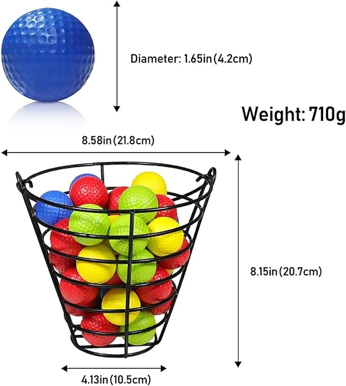 50 Pack Soft Golf Practice Balls, Multifunctional Colored Training Aid for Indoor & Outdoor Use