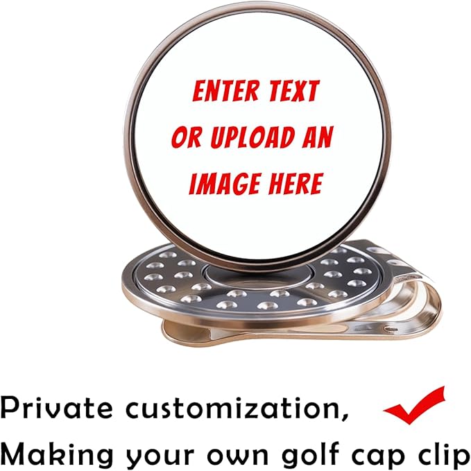 Custom Golf Ball Markers with Magnetic Hat Clip, Personalized Ball Marker & Clip,Metal Markers with Photo/Logo/Text Name, Durable Zinc Alloy Golf Accessories for Men Women