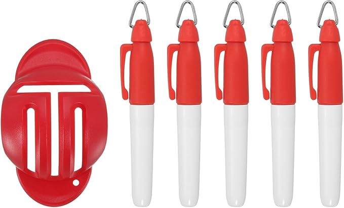 PATIKIL Golf Ball Line Marker Tool, Golf Ball Alignment Marking Tool Golf Ball Liner with Line Marker Stencil for Ball Markers