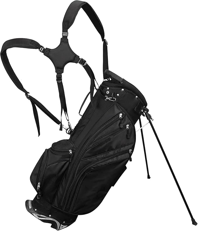 mytag Golf Bag Cross Straps Replacement with 4 Clips, Adjustable Universal Shoulder Carry Straps for Taylormade OGIO