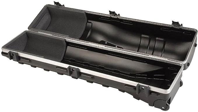 SKB Staff ATA Hard Shell Plastic Golf Travel Case for Cart Bags with Wheels - Heavy-Duty Rolling Club and Driver Carrier for Airline Transport, Impact-Resistant with TSA Locking Latches