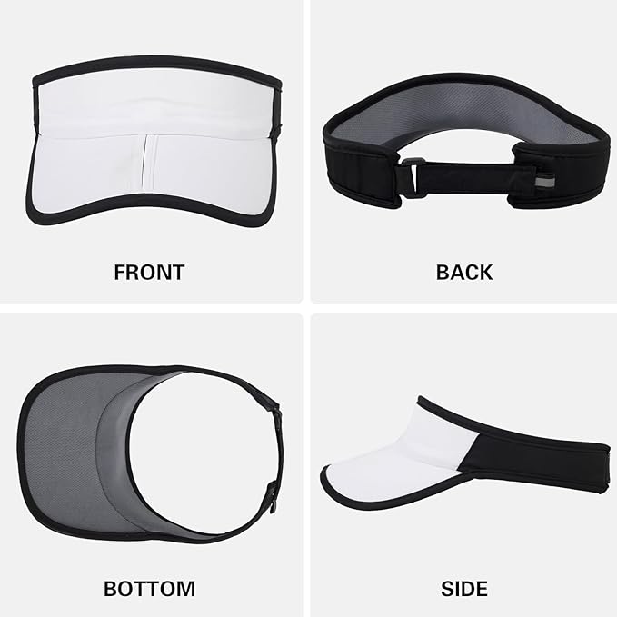 HH HOFNEN Sports Sun Visor Hats Men Women Foldable Brim Lightweight Packable Adjustable Visor Caps Running Golf Tennis