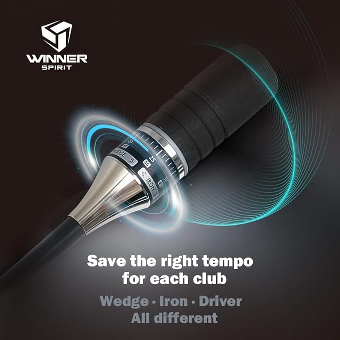 WINNER SPIRIT Miracle 201v3 Patented Golf Swing Trainer – Increase Club Head Speed, Distance, Rhythm & Swing Accuracy – Adjustable Speed & Back Swing Controller for Tempo Practice