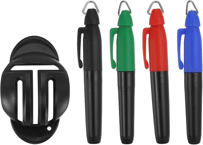 PATIKIL Golf Ball Line Marker Tool Golf Ball Alignment Marking Tool Golf Ball Liner with Line Marker Stencil for Ball Markers