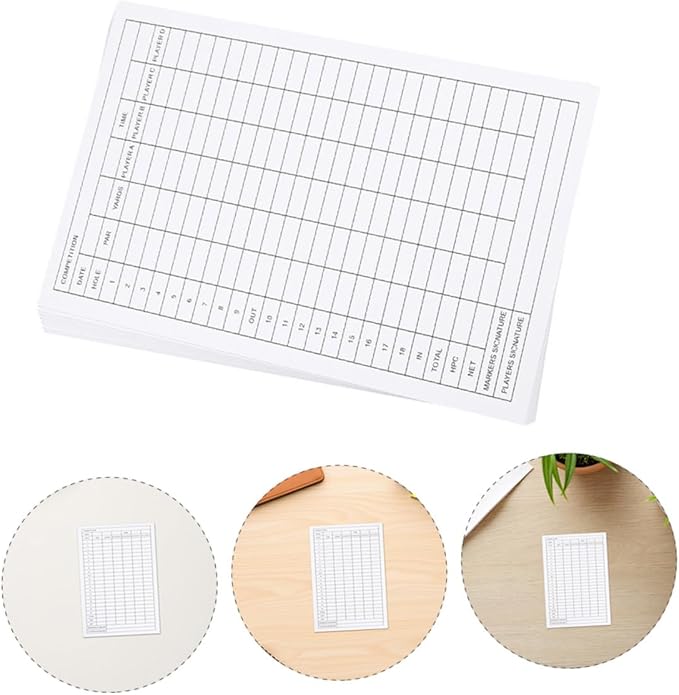 BESPORTBLE 40pcs Scorekeeper Accessory Pocket Score Scorecard Coated Outdoor Scorecards Competition Keeper, Notebook and Card Stats Paper Club Accessories Notebook, Golfs Disc Scorebook