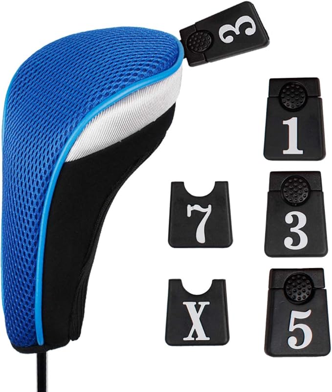 Andux 6pcs/Set Golf Club Head Covers Woods Driver Fairway Hybrid Set (3 Hybrids + 3 Woods)