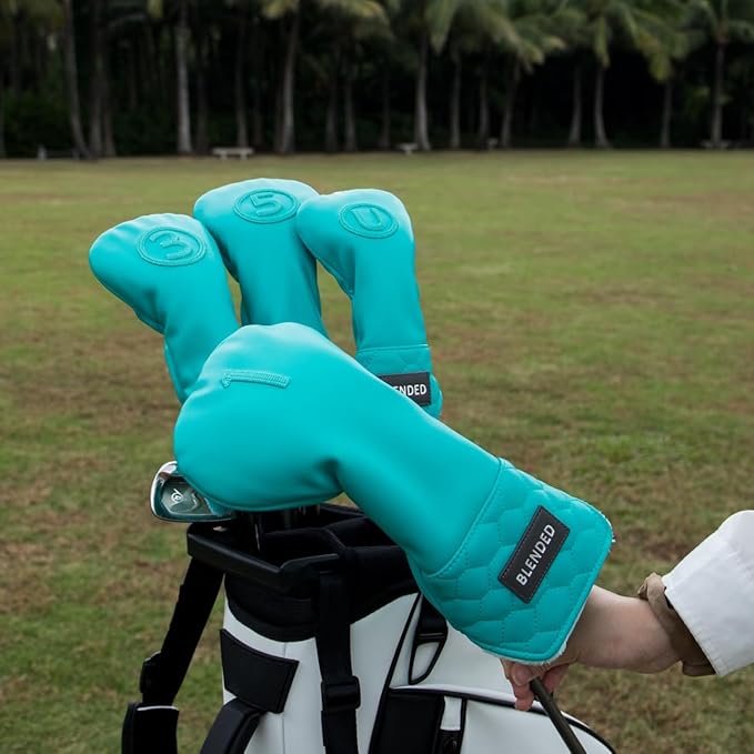 Golf Club Head Covers, Driver Covers Fariway Wood Covers Hybrid Head Covers 3 Wood Headcover Leather Golf Headcover with Number Tag for Scotty Cameron Odyssey Taylormade