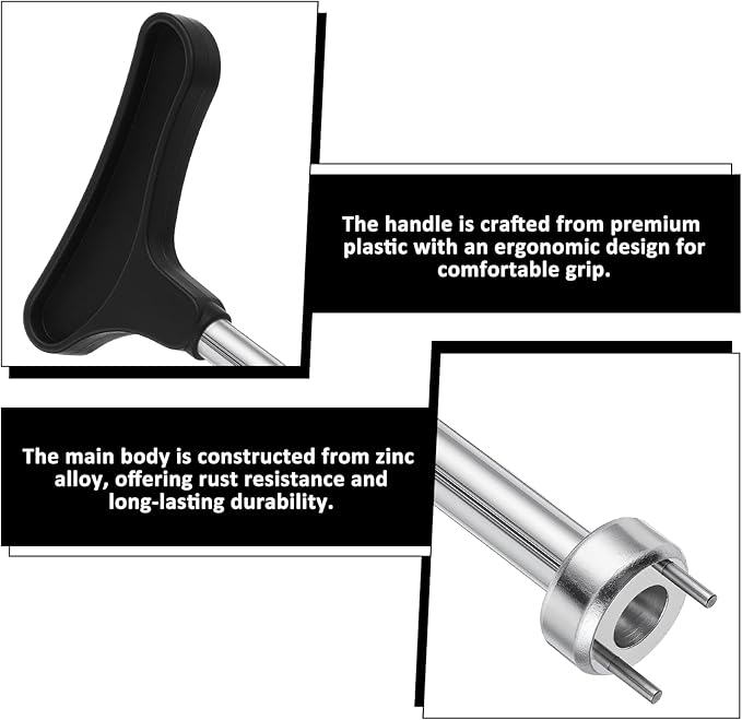 Stainless Steel Golf Shoe Spikes Wrench, Golf Spike Removal Tool, Golfs Ball Spike Replacement Tool with Comfortable Grip