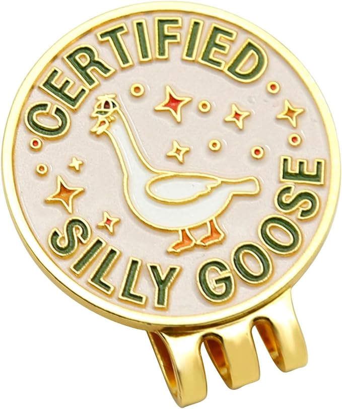 Funny Certified Goose Golf Ball Marker, Unique Magnetic Hat Clip for Golfers, Cool Golf Accessories for Men Women Golf Lovers