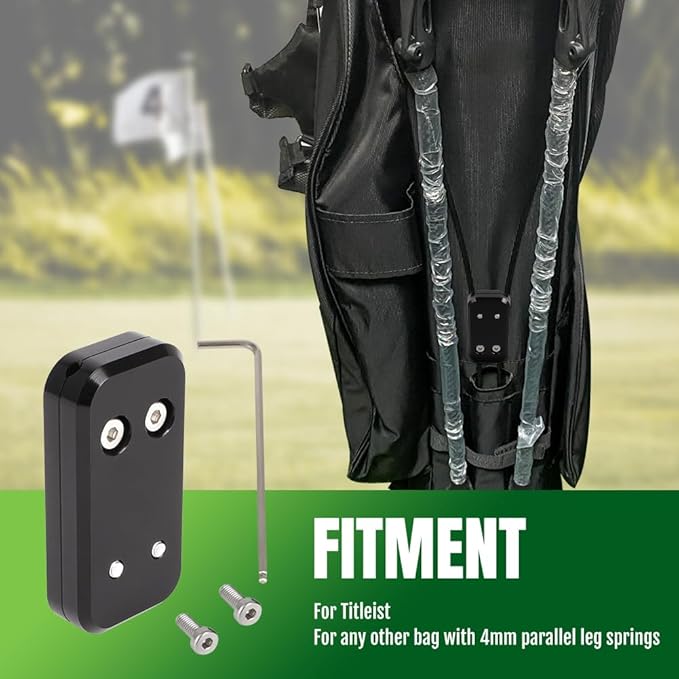 motoparty CNC Clamp for Titleist to Secure Sagging or Drooping Legs for Golf Bag Holders for Any Other Bag with 4mm Parallel Leg Springs
