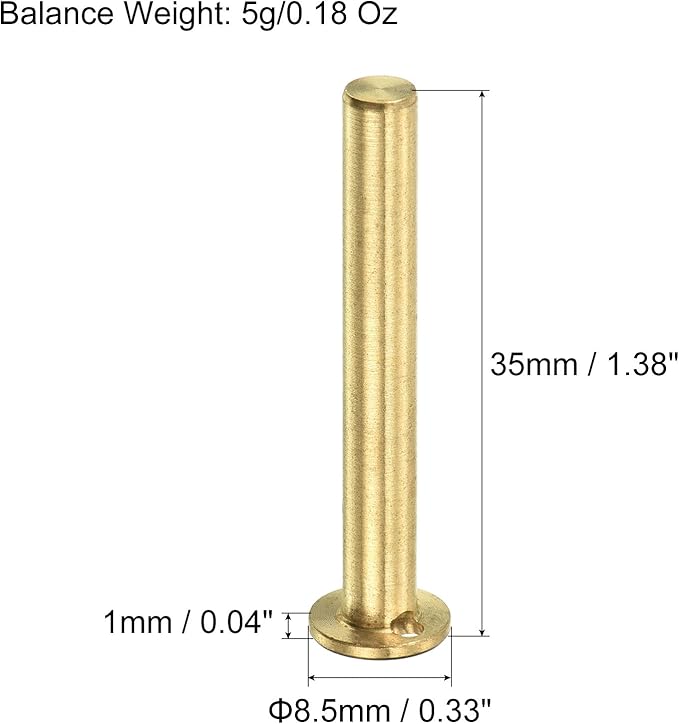 PATIKIL Golf Brass Tip Weights, Plug Insert Fit Carbon Wood Iron Steel Shafts, for Golf Club Sports