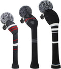 Scott Edward Knit Golf Head Covers for Woods Set of 3 Fits Well Driver(460cc) Fairway Wood and Hybrid(UT) The Perfect Change for Golf Bag