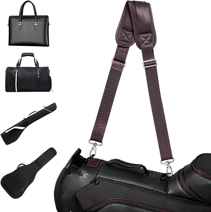 Heavy Duty Shoulder Strap for Bag Universal Replacement 58" Fixed Padded Adjustable Buckle