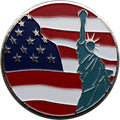 USA Flag Golf Ball Marker with USA Flag Hat Clip