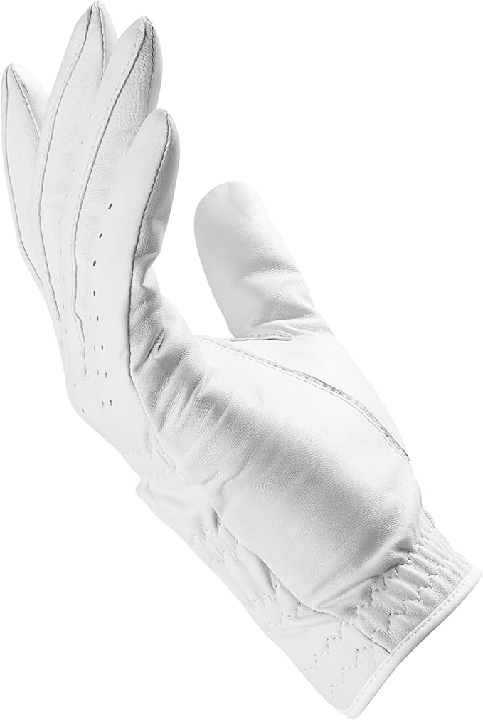 Golf Gloves Men Ergonomic Ultra Thin Leather Golf Gloves Wear Resistant White Men's Golf Glove